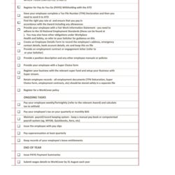 Cool New Employee Checklist Printable Download Page Thumb Big