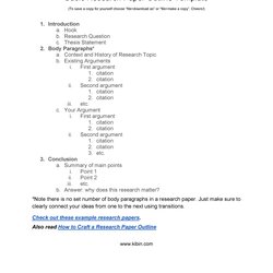 Swell Format Research Essay Outline Template
