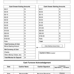 Champion End Of Day Cash Register Report Template Creative Sample Templates Form Co In