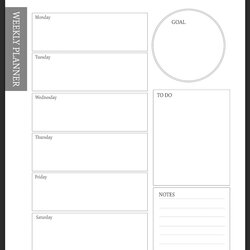 Supreme Free Weekly Planner Printable Template Paper Trail Design Goals Long