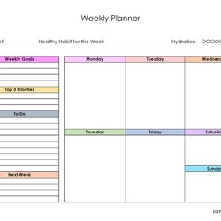 Out Of This World Weekly Planner Color