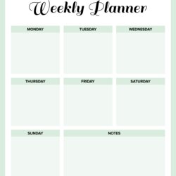 Best Weekly Planner Printable For Free At Template Calendar