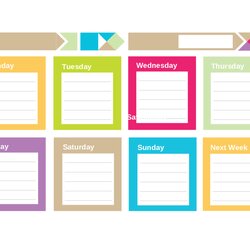 Very Good Weekly Planner Template Printable Forms Cute Edit