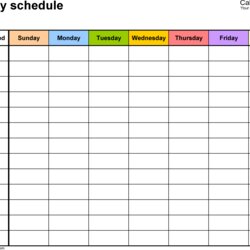 Great Weekly Planner Templates Excel Formats Schedule Template Printable Word Schedules Task Ms Maker