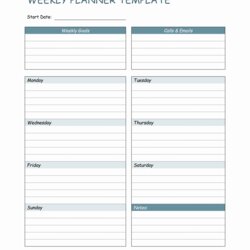 The Highest Quality Weekly Planner Template In