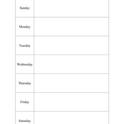 Weekly Schedule Planner Templates Word Excel Template Calendar Planning Agenda Monday Printable Blank Friday