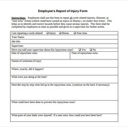 Admirable Accident Report Form Template Reporting Workplace Sample Forms Templates Investigation Word