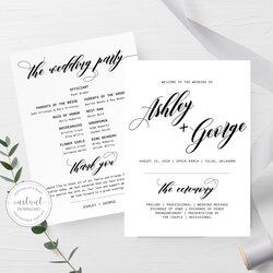 Terrific Wedding Ceremony Program Template Free Download For Your Needs