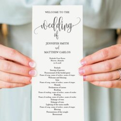Superb Wedding Program Template Card Making Design Bundles Designer Example Follow