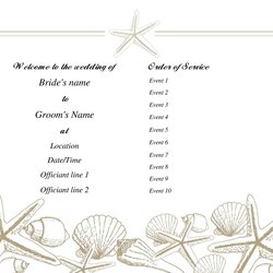 Eminent Printable Wedding Program Examples Templates Template Lab