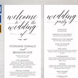 Marvelous Wedding Program Template Card Making Design Bundles Example Designer Follow Message