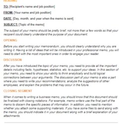 Superb Writing Business Memo Can Easier If You Follow Our Suggestions Template