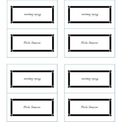 Superior Printable Place Card Templates Free