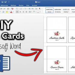 Excellent Microsoft Word Place Card Template Magnificent Folded Design