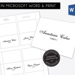 Magnificent Place Cards Word Template