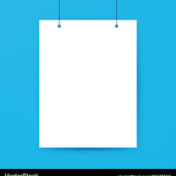 Worthy Blank Poster Template Royalty Free Vector Image