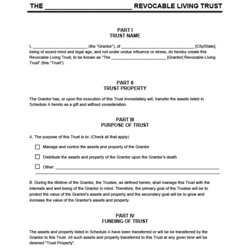 Smashing Revocable Living Trust Form Create Template Documents Word