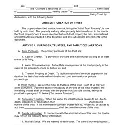 Wizard Free Living Trust Forms Templates Word Revocable Form