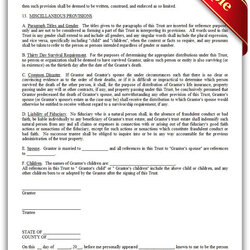 Supreme Free Printable Living Trust Form Generic Forms Template