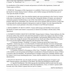 Exceptional Free Living Trust Forms Templates Word Revocable Form