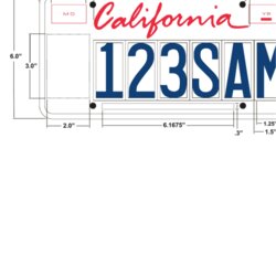 Printable California License Plate Template Templates Page Thumb Big