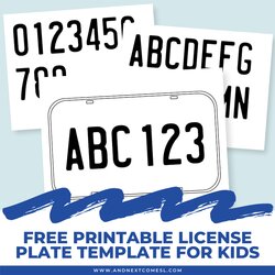 Swell Free Printable License Plate Template For Kids And Next Comes Square
