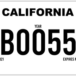 Best Printable Temporary Tags License Plate Template