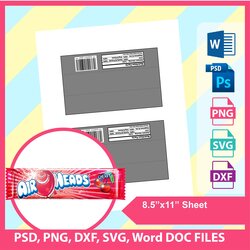 Swell Candy Wrapper Template Blank Doc Airheads