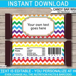 Sterling Personalized Candy Wrapper Template Free Of Rainbow Hershey Bar Wrappers