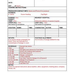 Simple Call Sheet Templates Free Template Kb