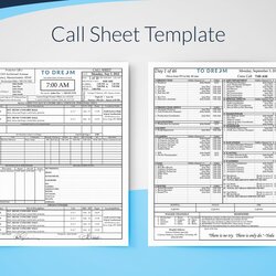 Brilliant Call Sheet Template For Excel Free Download Professional Production Film Templates Profile Reduced