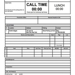How To Make Call Sheet Without Actually Making One Template Sheets Google Docs Recreate Use Just