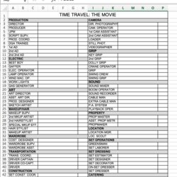 Great Free Call Sheet Template In Excel Crew Back