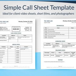 Film Call Sheet Template Word Sample Design Templates Makeup Simple Doc Regarding