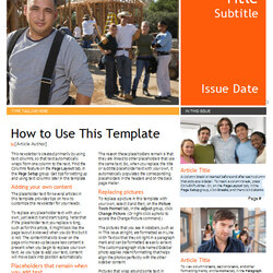 Legit Free Fantastic Printable Newsletter Templates In Ms Word Template