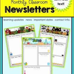 Superlative Free Editable Newsletter Templates For Word Of Fun With Best School Daycare Template Preschool