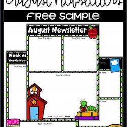 Superior Free Editable Daycare Newsletter Templates For Word School