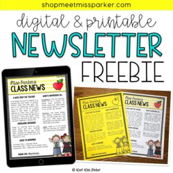 Free Editable Newsletter Templates For Word Teacher Template School Classroom Teachers Newsletters Printable