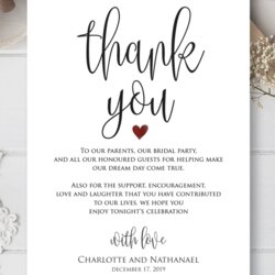 The Highest Standard Wedding Thank You Note Printable Card Template Message Example Templates Designer