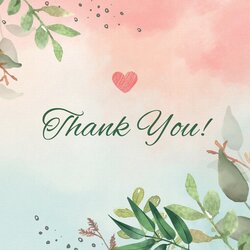 Ultimate Collection Of Incredible Thank Images In Full Pink Green Watercolor You Wish Card