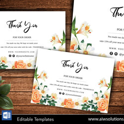 Great Editable Thank You Card Template
