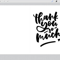 Preeminent Thank You Card Set Lettering Freebies