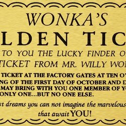 Super Golden Ticket Printable Free Willy Heaven Fantasia Template Group With Items