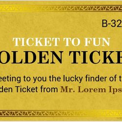 Matchless Golden Ticket Templates For Ms Word Formal