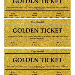 Sterling Editable Golden Ticket Templates Free Downloads Template