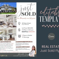 Wonderful Just Sold Real Estate Flyer Template For And