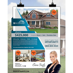 Very Good Real Estate Flyer Template Realtor Flyers Agent Templates Fl Office Realty Printing Information Max