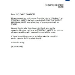 The Highest Standard Free Resignation Letter Templates In Ms Word Simple Examples Template Doc Write Job