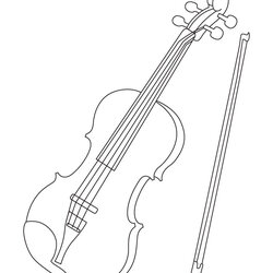 Violin Coloring Page Download Free For Kids Pages Drawing Music Printable Stick Figure Template Instruments