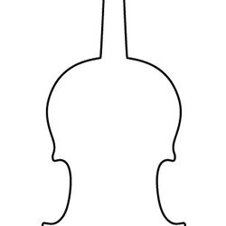 Wonderful Violin Pattern Use The Printable Outline For Crafts Creating Stencils